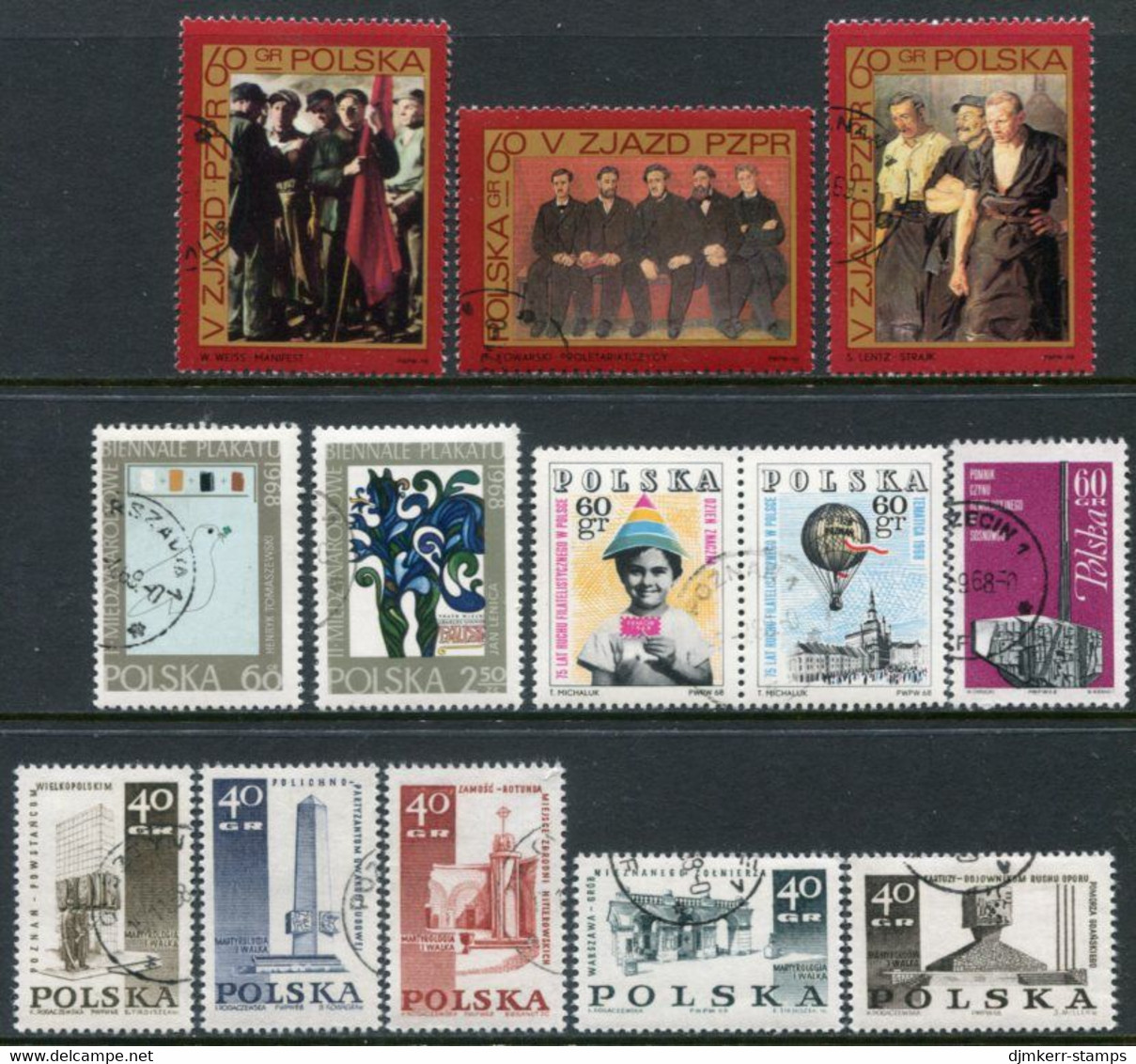 POLAND 1968 Five Complete Issues Used. - Oblitérés