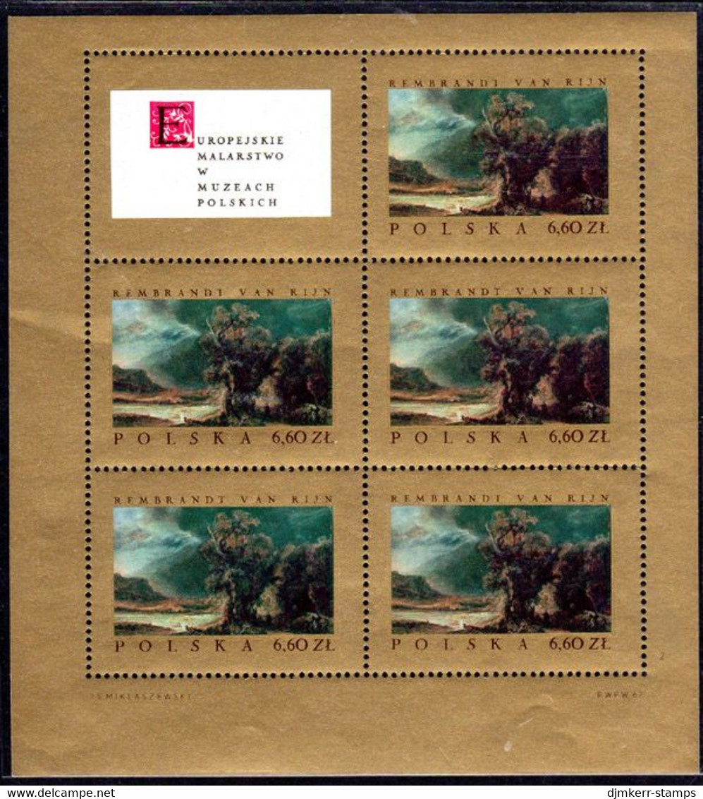 POLAND 1967 National Gallery Paintings sheetlets MNH / **.  Michel 1808-15 Kb