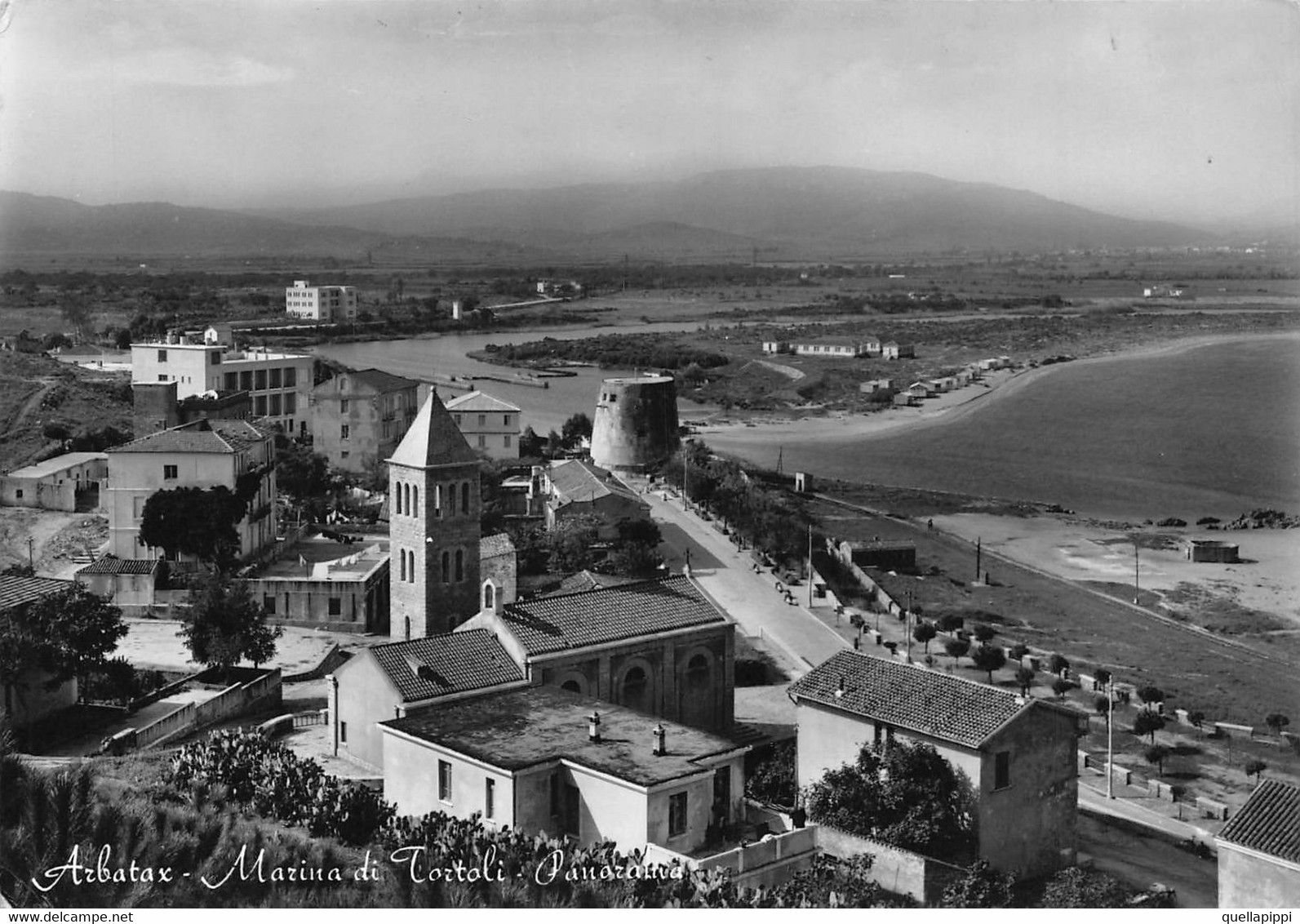 013350 "(NU) ARBATAX - MARINA DI TORTOLI - PANORAMA"   VERA FOTO.  CART  SPED 19.... - Nuoro