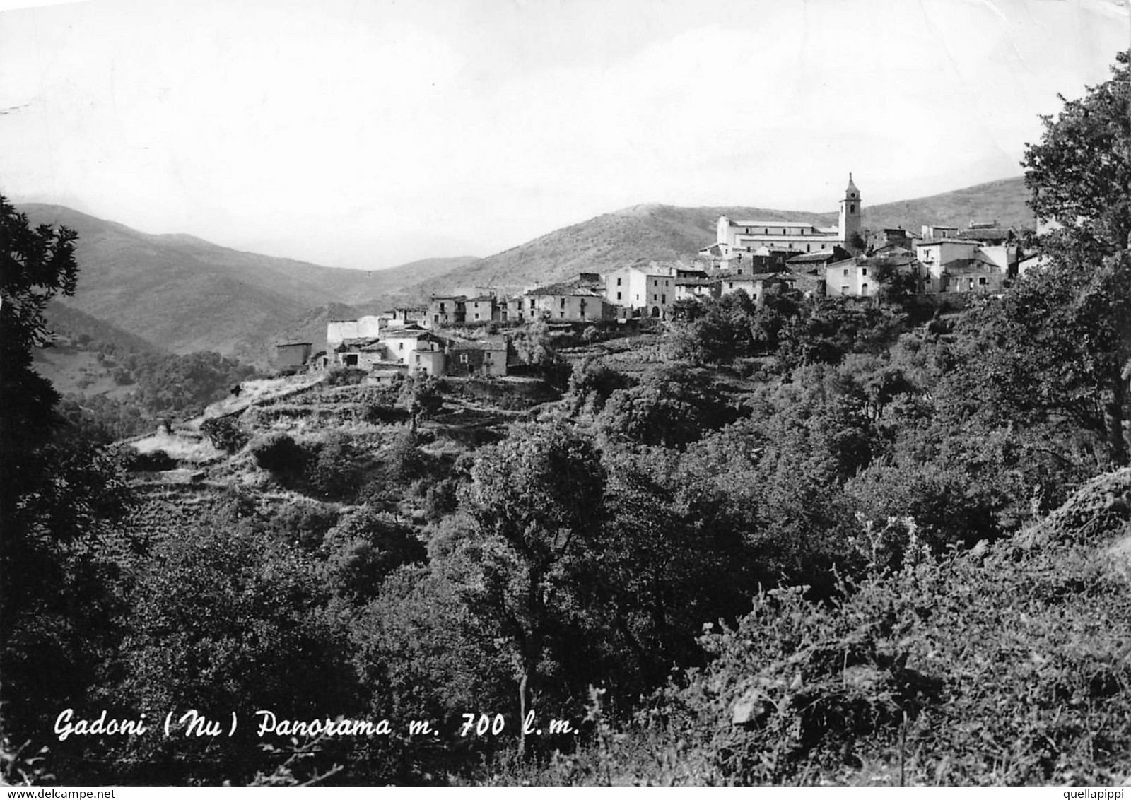 013358 "(NU)  GADONI - PANORAMA M. 700"     VERA FOTO. CART  SPED 1963 - Nuoro