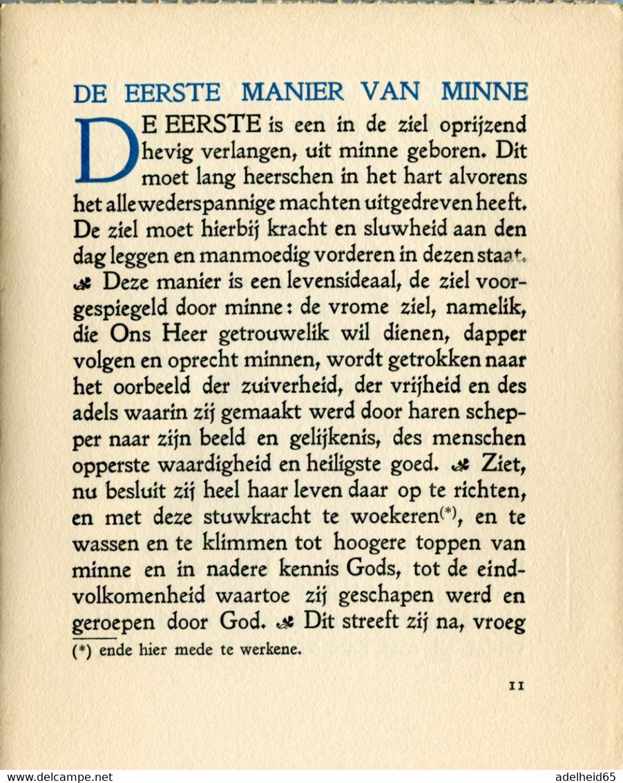 Zeven Manieren Van Minne Beatrijs Van Nazareth 1929 (Priester Joris Caeymaex) - Anciens