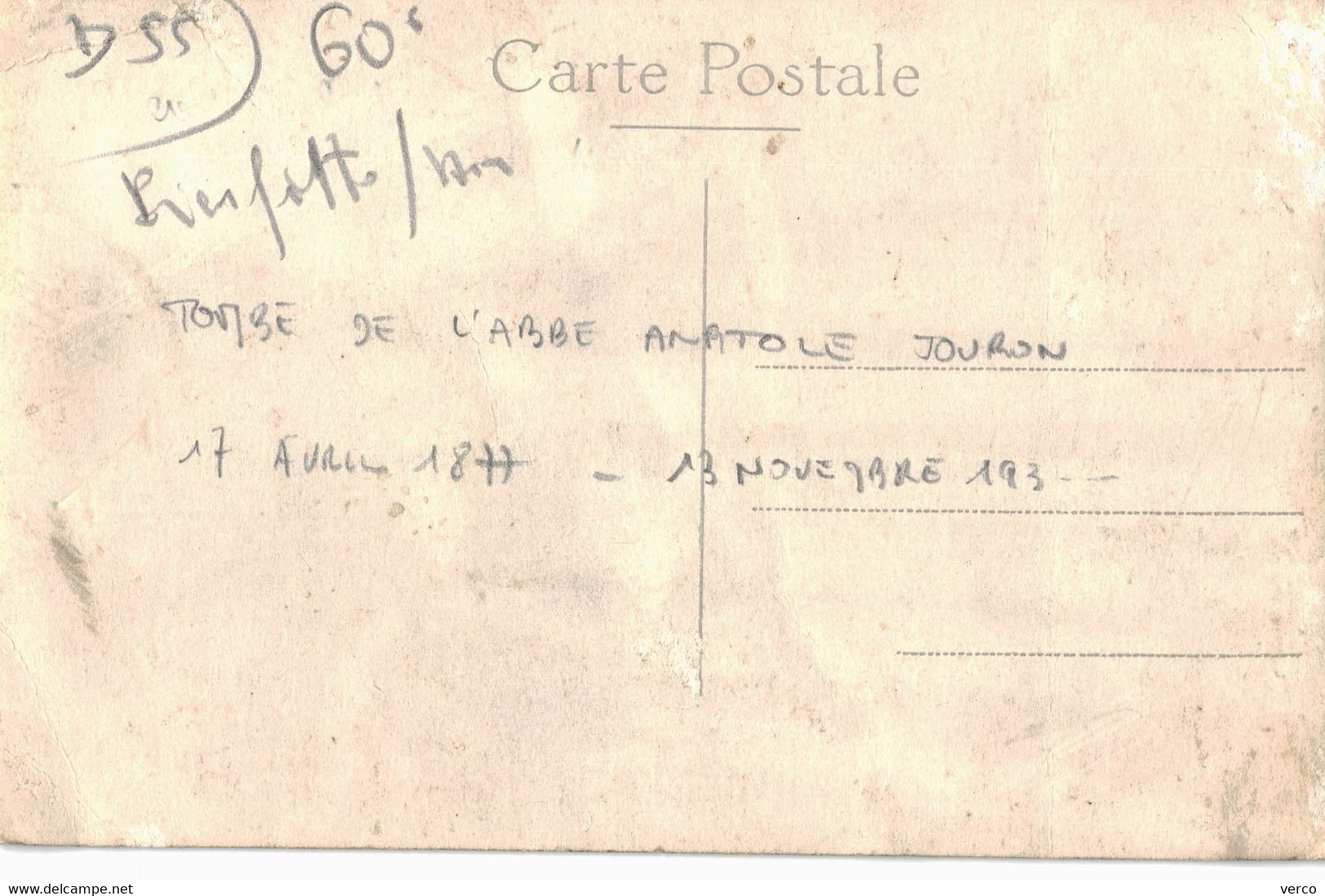 Carte PHOTO  Ancienne  De  PIERREFITTE - Tombe De L'Abbé Anatole JOURON, Curé - Pierrefitte Sur Aire