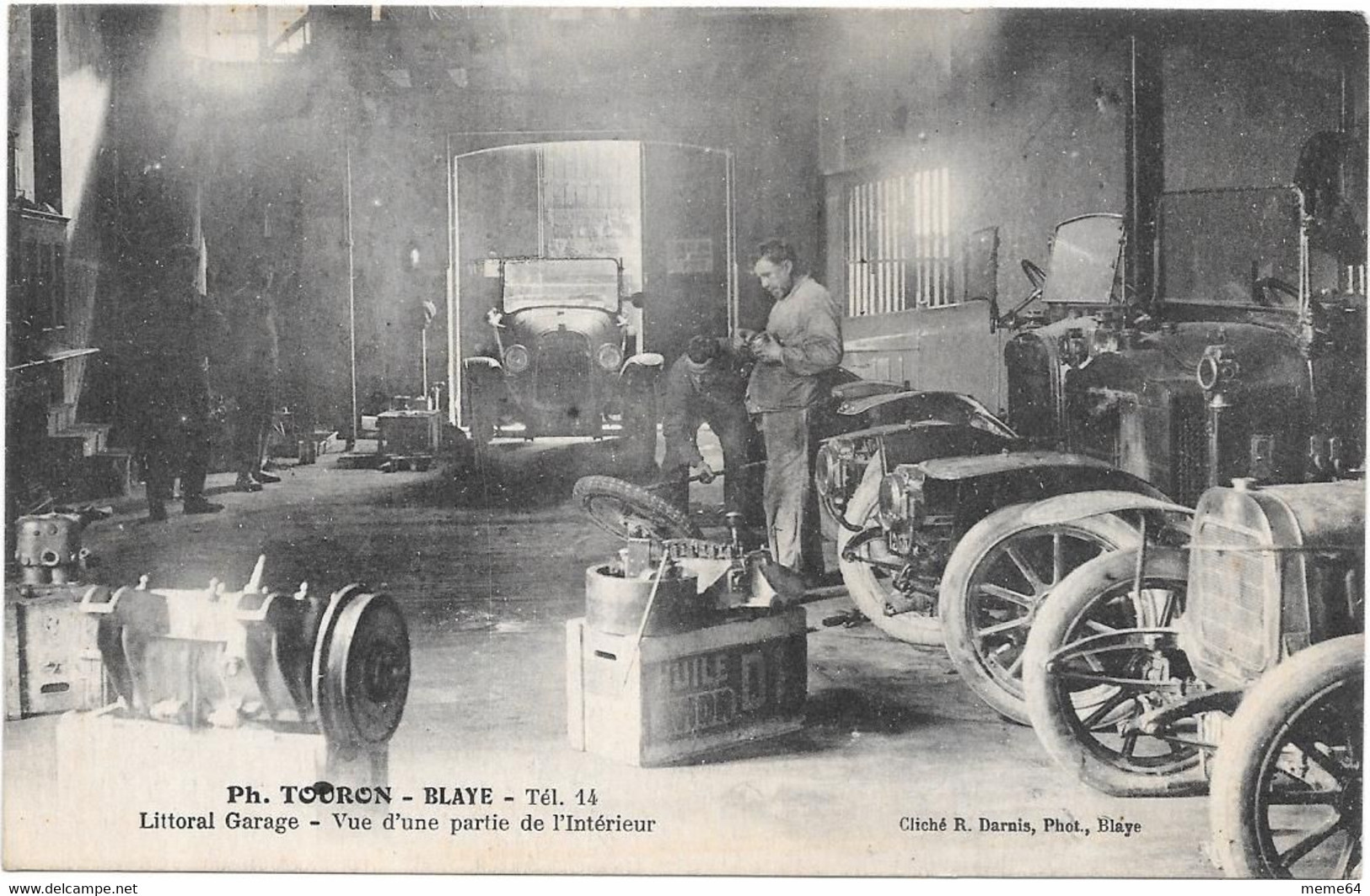 33 .  BLAYE ( GIRONDE ) - 3 CARTES GARAGE  Ph . TOURON - REPARATION AUTOMOBILES ET FOURNITURE POUR CYCLES - Blaye