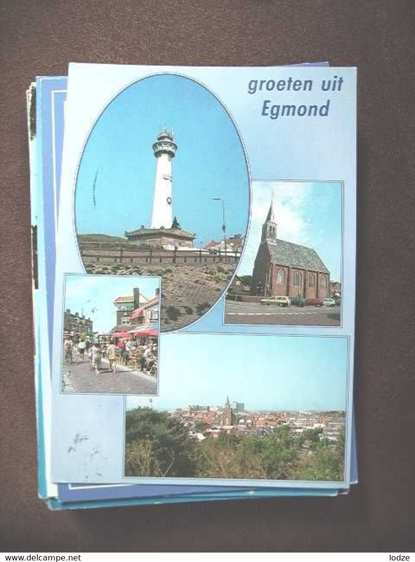 Nederland Holland Pays Bas Egmond Aan Zee Met Kerk En Vuurtoren Auto - Egmond Aan Zee