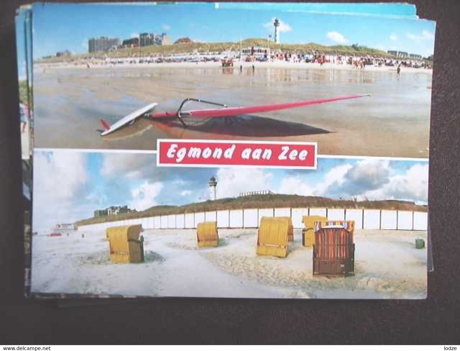 Nederland Holland Pays Bas Egmond Aan Zee Met Strandstoelen En Plank - Egmond Aan Zee