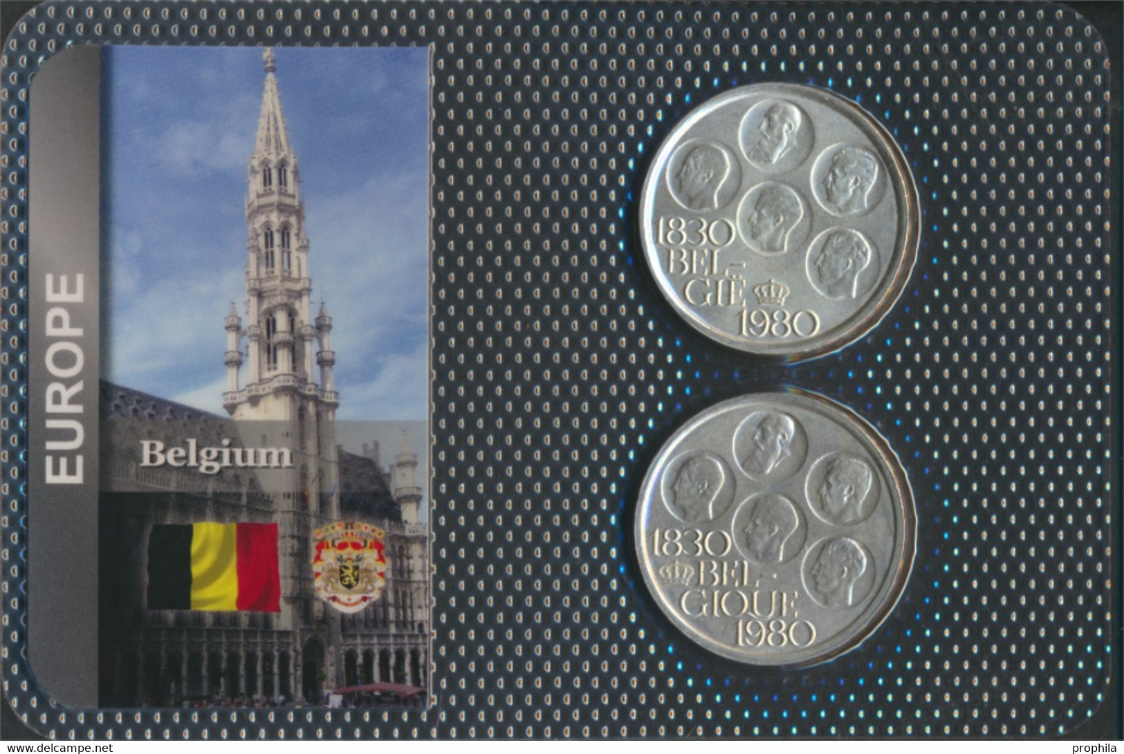 Belgien 1980 Stgl./unzirkuliert Kursmünzen 1980 2x 500 Francs (9648389 - Colecciones