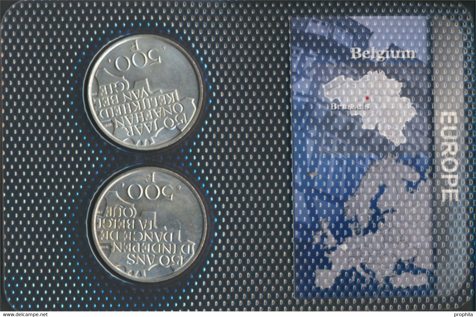 Belgien 1980 Stgl./unzirkuliert Kursmünzen 1980 2x 500 Francs (9648389 - Verzamelingen