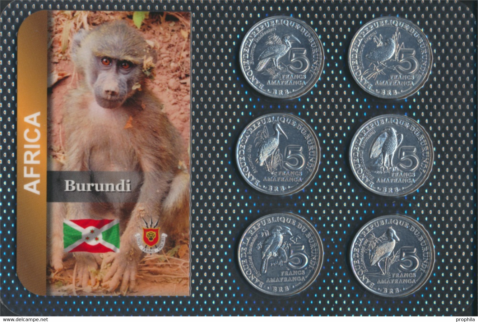 Burundi 2014 Stgl./unzirkuliert Kursmünzen 2014 6 X 5 Francs (9648538 - Burundi