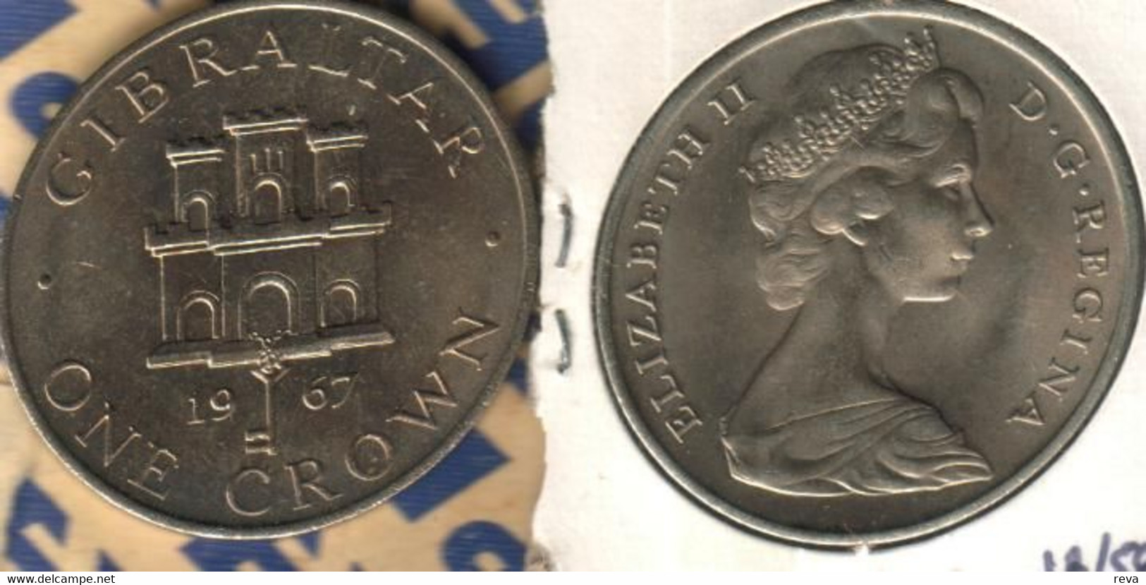 GIBRALTAR 1 CROWN CASTLE KEY FRONT QEII HEAD BACK DATED 1967 KM ? UNC  READ DESCRIPTION ! - Gibilterra