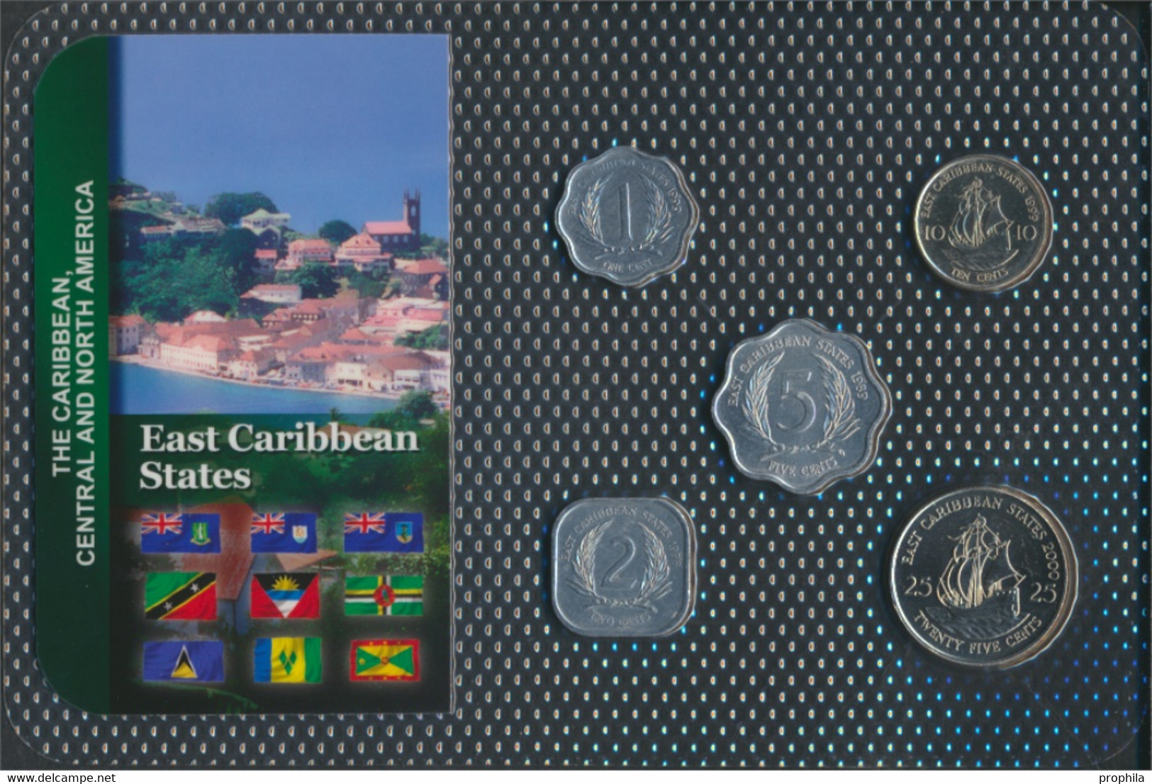 Vereinte Karibische Staaten Stgl./unzirkuliert Kursmünzen Stgl./unzirkuliert Ab 1981 1 Cent Bis 25 Cent (9648469 - Ostkaribischer Staaten
