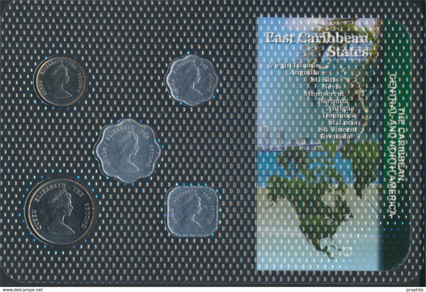 Vereinte Karibische Staaten Stgl./unzirkuliert Kursmünzen Stgl./unzirkuliert Ab 1981 1 Cent Bis 25 Cent (9648471 - Caraïbes Orientales (Etats Des)