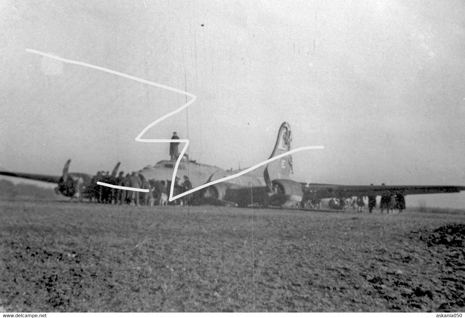 Cerfontaine Aviation B-17 USAAF Avion Posé Le 30 Décembre 1943 Repro - Aviation