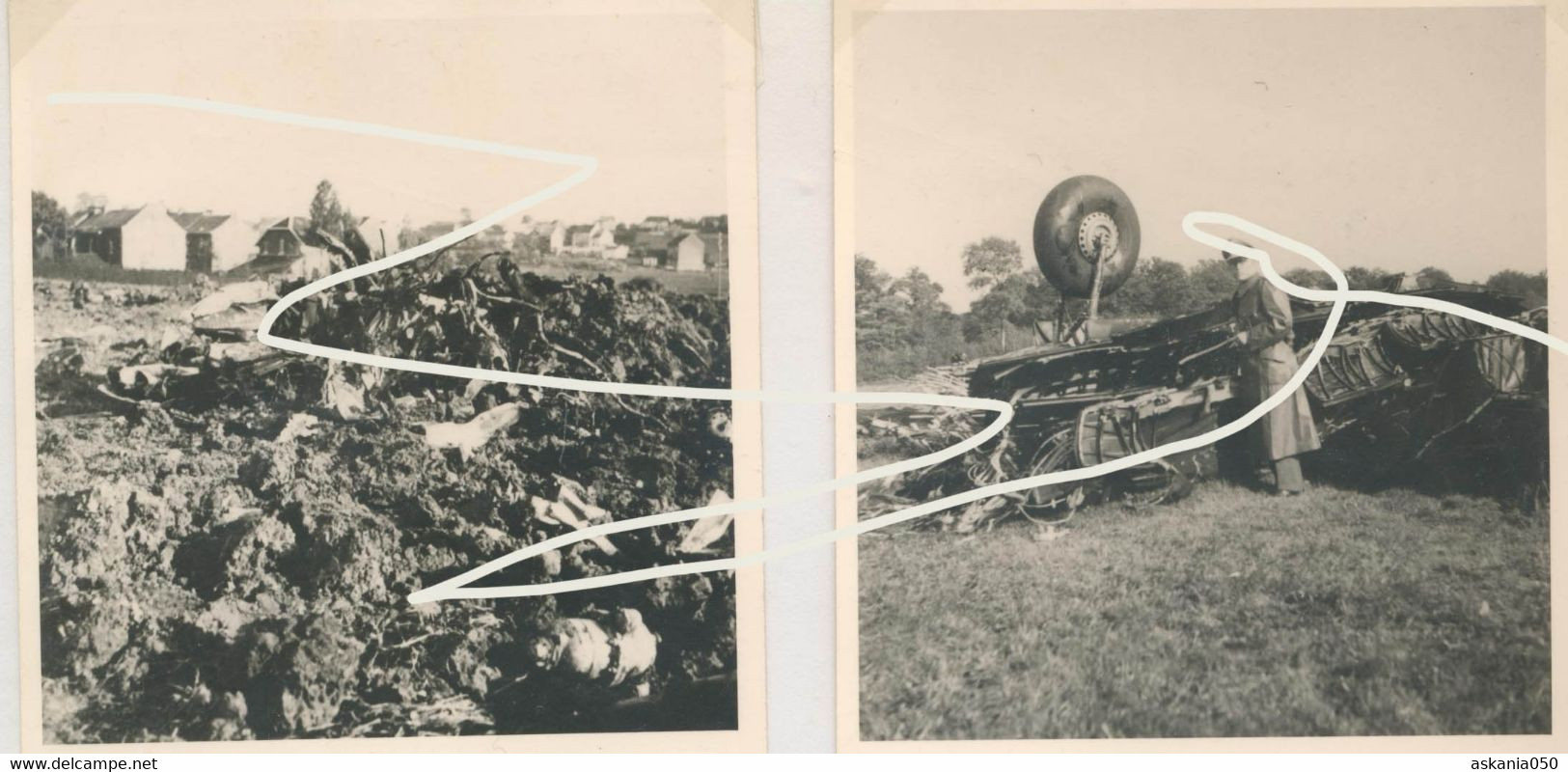 Aviation RAF Welllington Tombés En 42 à Montignies-le-Tilleul Et Mont-sur-Marchienne Repros - Aviation