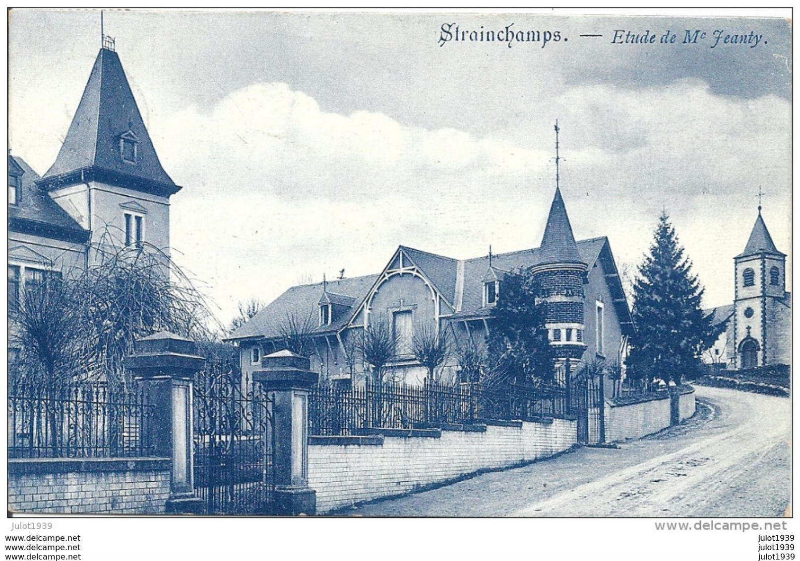 STRAINCHAMPS ..-- Etude De Me JEANTY . 1908 Vers BRUXELLES ( Mr L. PILLARD ) . Voir Verso . - Fauvillers