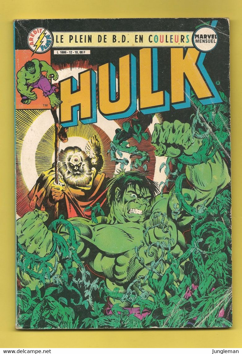 Hulk N°12 - Publication Flash - Nouvelle Formule - Avec Aussi Ka-Zar (Kazar) - Editions Arédit - Janvier 1985 - BE - Hulk