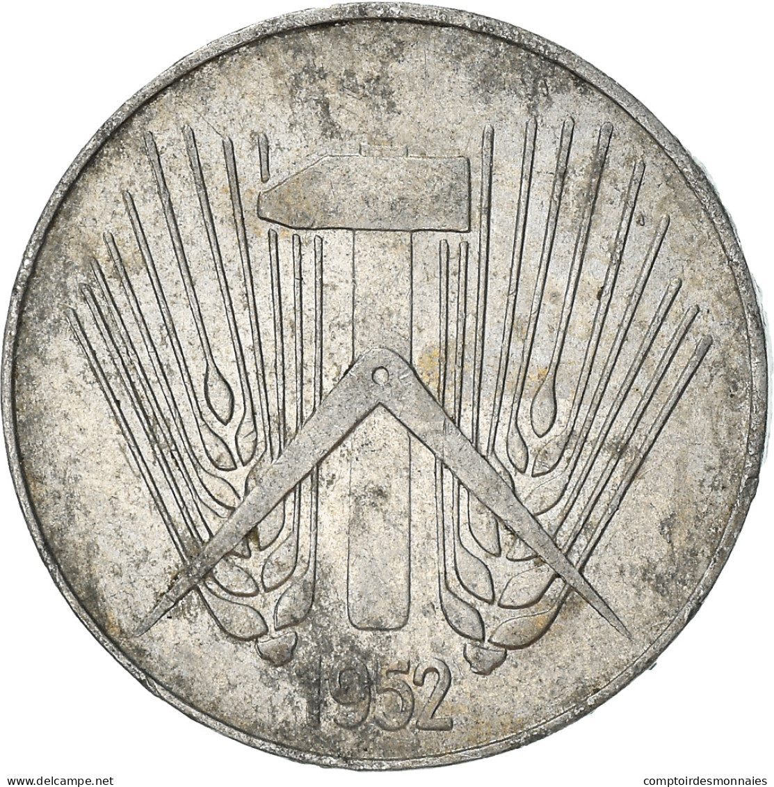 Monnaie, GERMAN-DEMOCRATIC REPUBLIC, 10 Pfennig, 1952, Muldenhütten, TB+ - 10 Pfennig