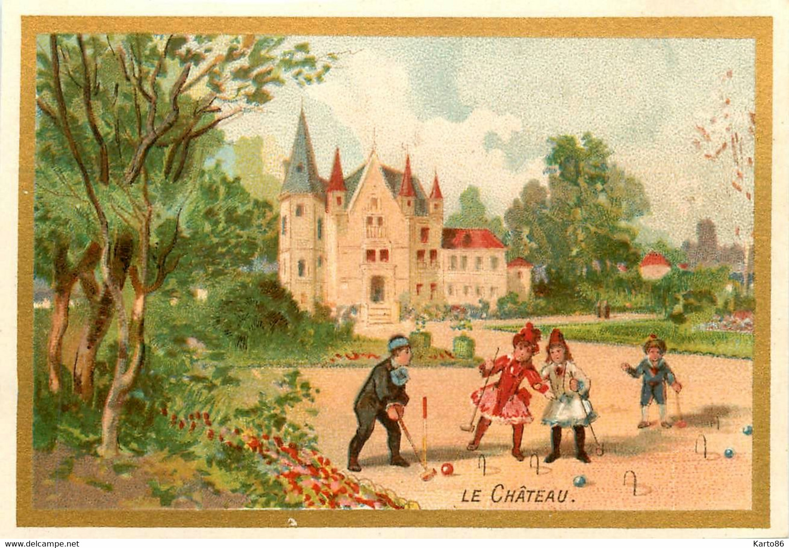 Le Jeu De Croquet * Jeu Game * Enfants * Image Ancienne Illustrée Illustrateur Chromo - Juegos