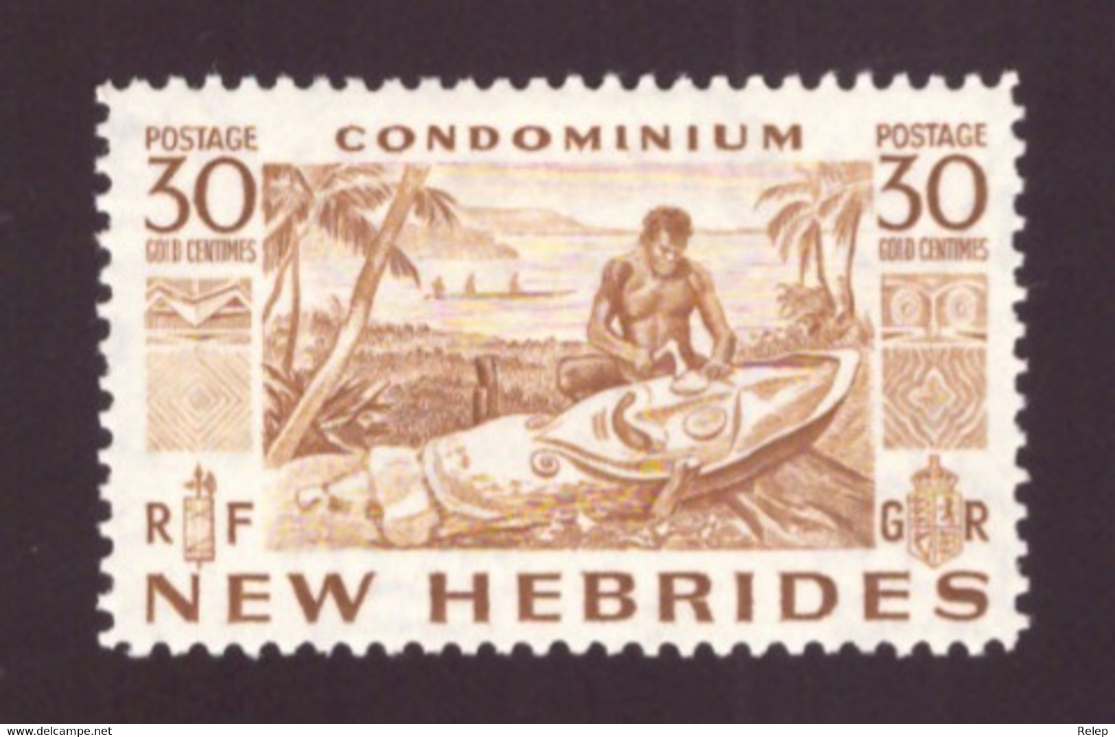 Nouvelles-Hébrides  1953 -  Local Motifs 30c  - MNH - - Neufs