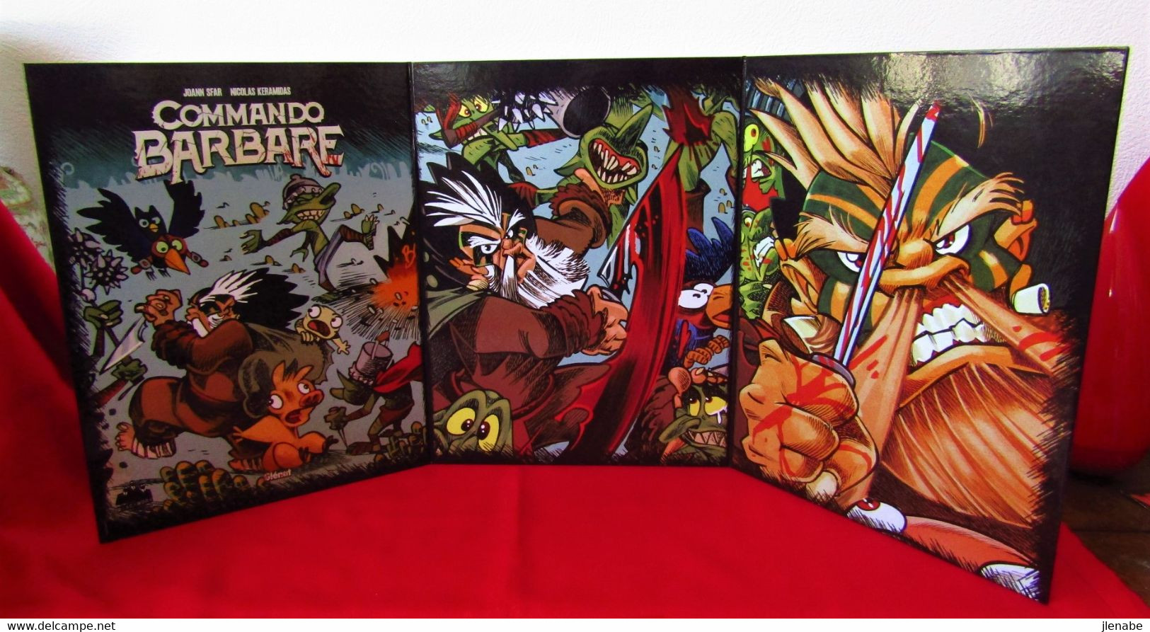 Grande PLV Triptyque COMMANDO BARBARE Par SFAR & KERAMIDAS - Affiches & Offsets