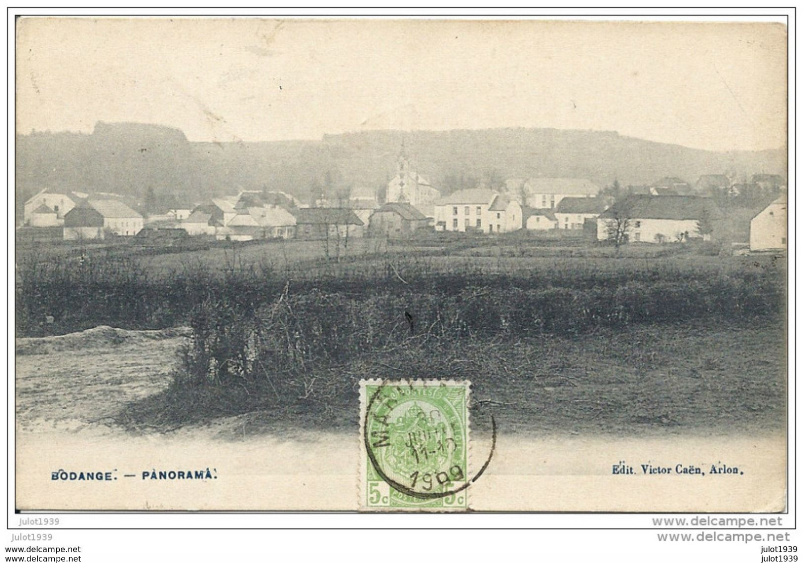 BODANGE ..-- Panorama . 1909 Vers PARIS . Voir Verso . - Fauvillers