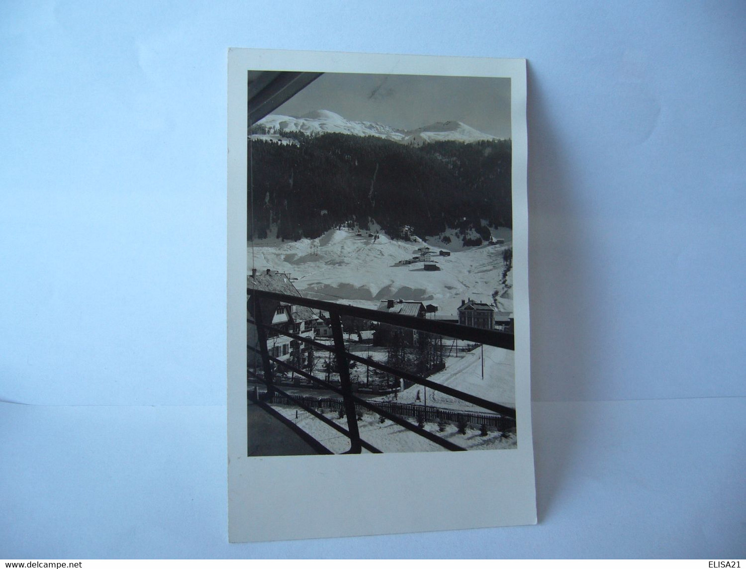 CASTELMONT SUISSE BLICK VON DER TERRASSE CPSM FORMAT CPA 1934 - Elm