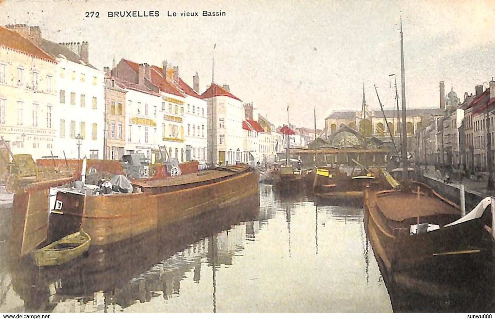 Bruxelles - Le Vieux Bassin (animée Colorisée Eglise Ste Catherine Vismet) - Navigazione