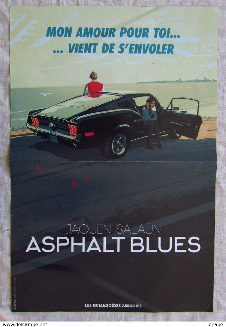 Poster De La BD " ASPHALT BLUES "par JAOUEN Et SALÜN - Affiches & Offsets