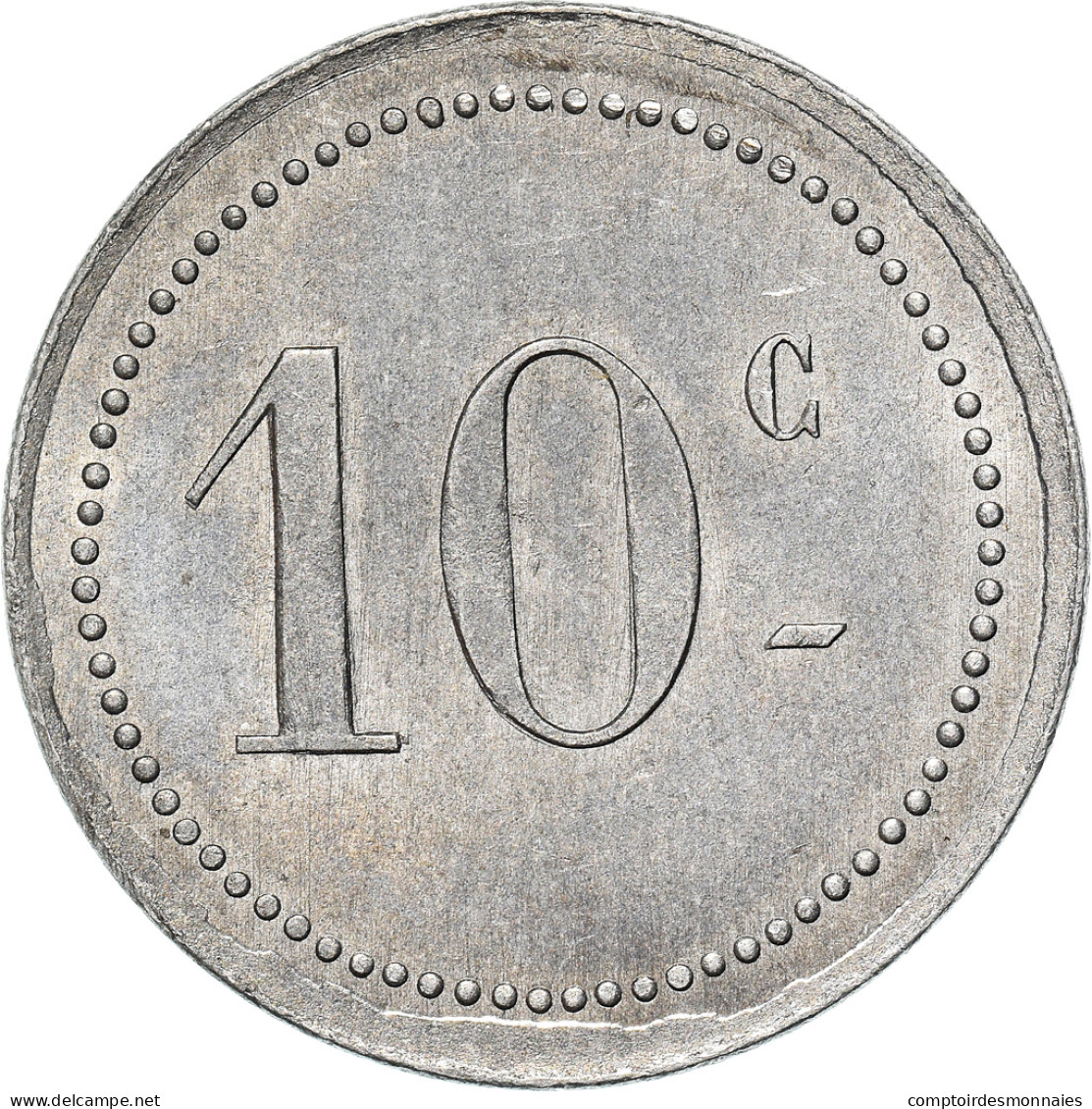 Monnaie, Algeria, Chambre De Commerce, Bône, 10 Centimes, SUP+, Aluminium - Monétaires / De Nécessité