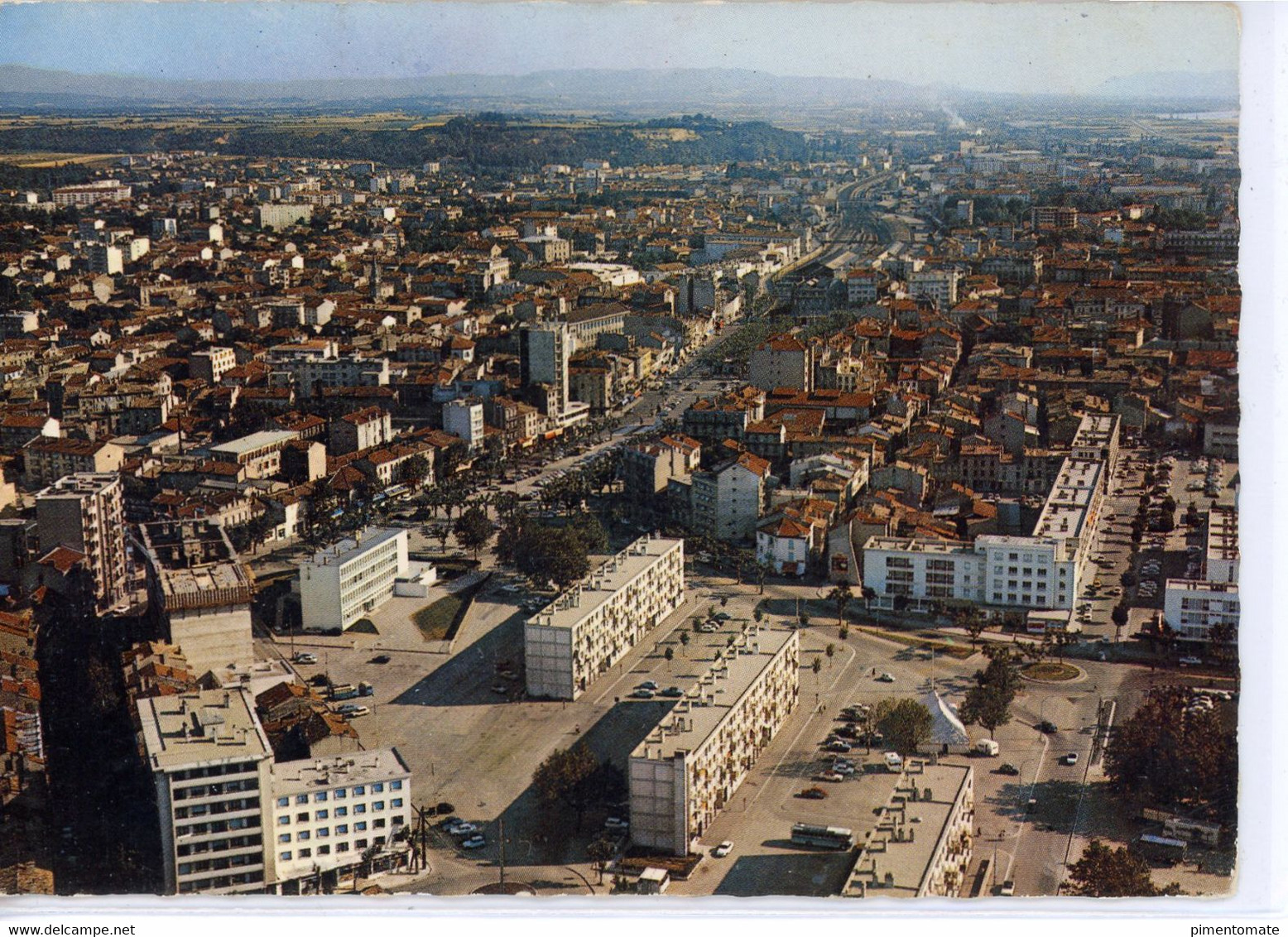 VALENCE SUR RHONE VUE GENERALE AERIENNE - Valence