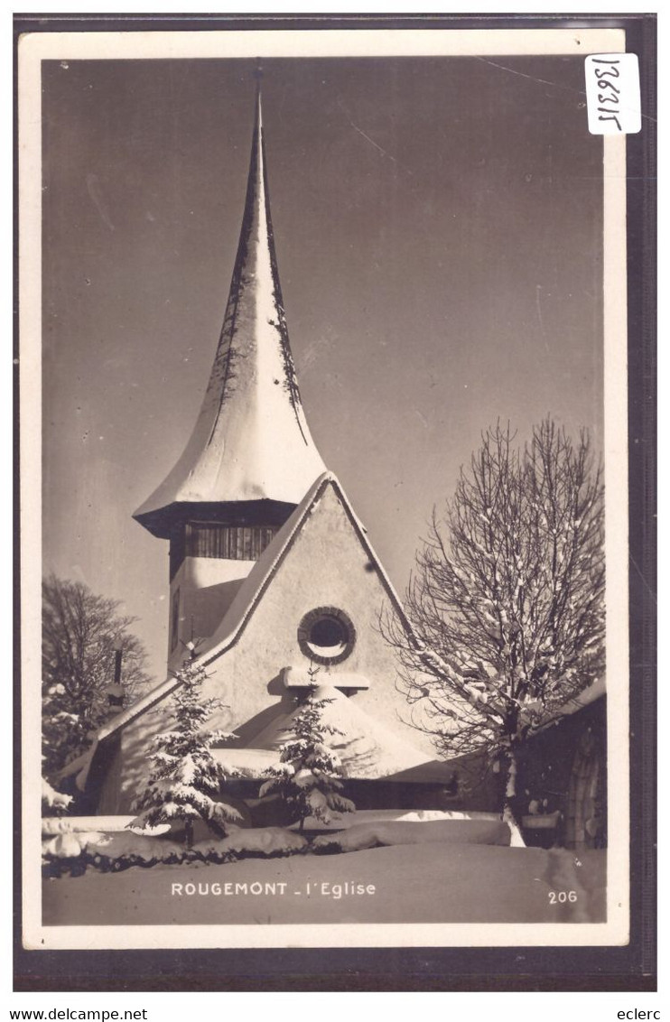 DISTRICT DU PAYS D'ENHAUT - ROUGEMONT - L'EGLISE - B ( TROUS D'EPINGLE AUX ANGLES ) - Rougemont