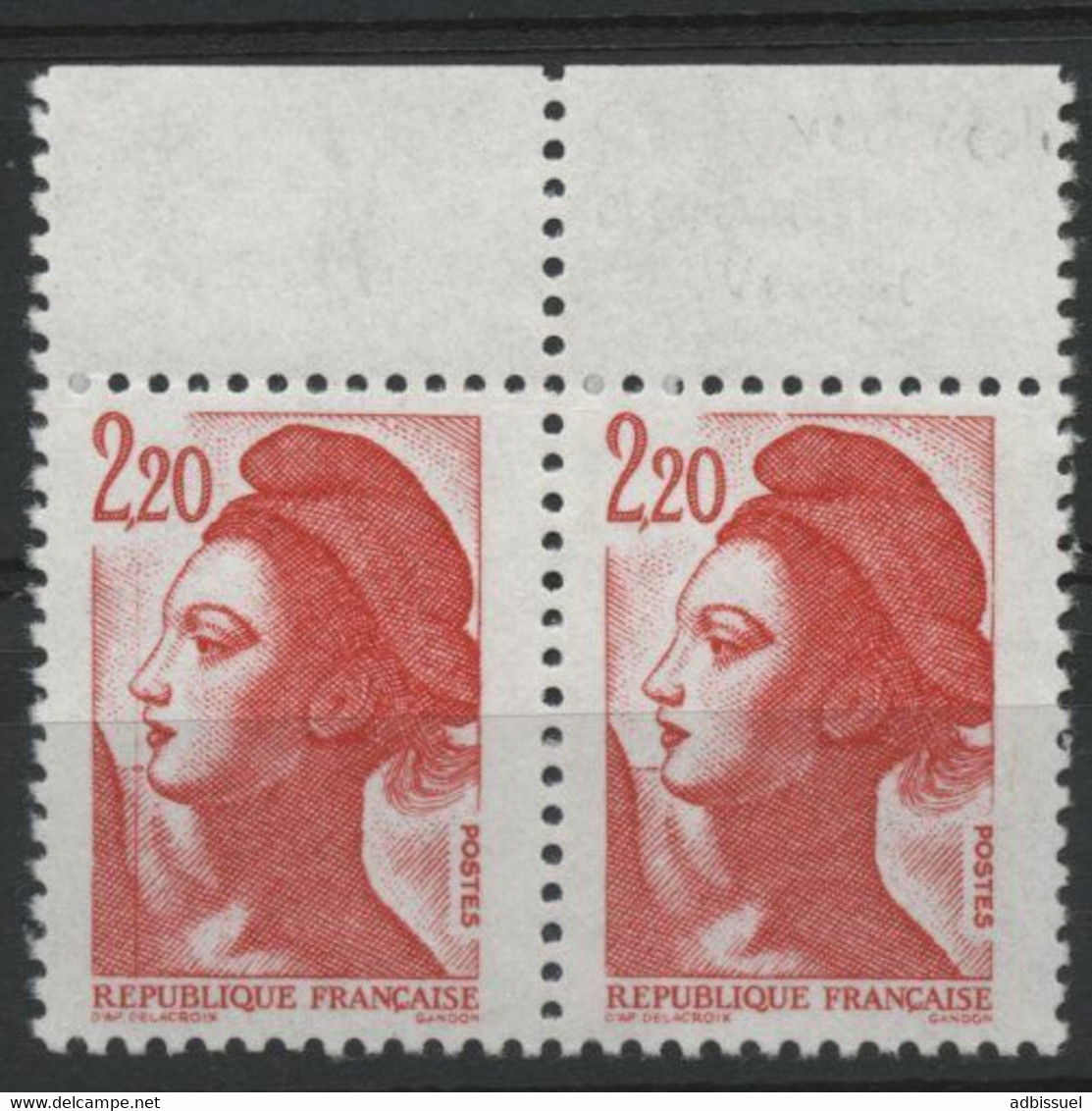 N° 2376 Type Liberté Variété De Griffe / Trait Vertical à Gauche. Neuf Sans Charnière ** MNH. TB - Nuovi