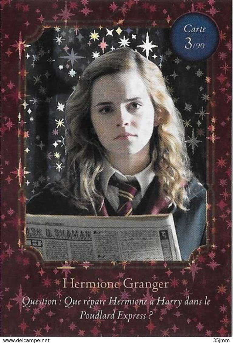 Carte Harry Potter Auchan N°3 Hermione Granger - Harry Potter