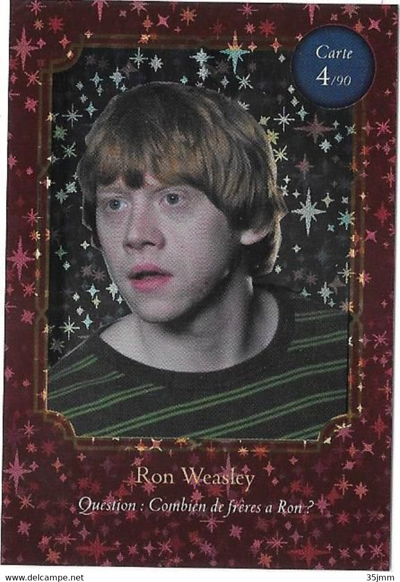 Carte Harry Potter Auchan N°4 Ron Weasley - Harry Potter