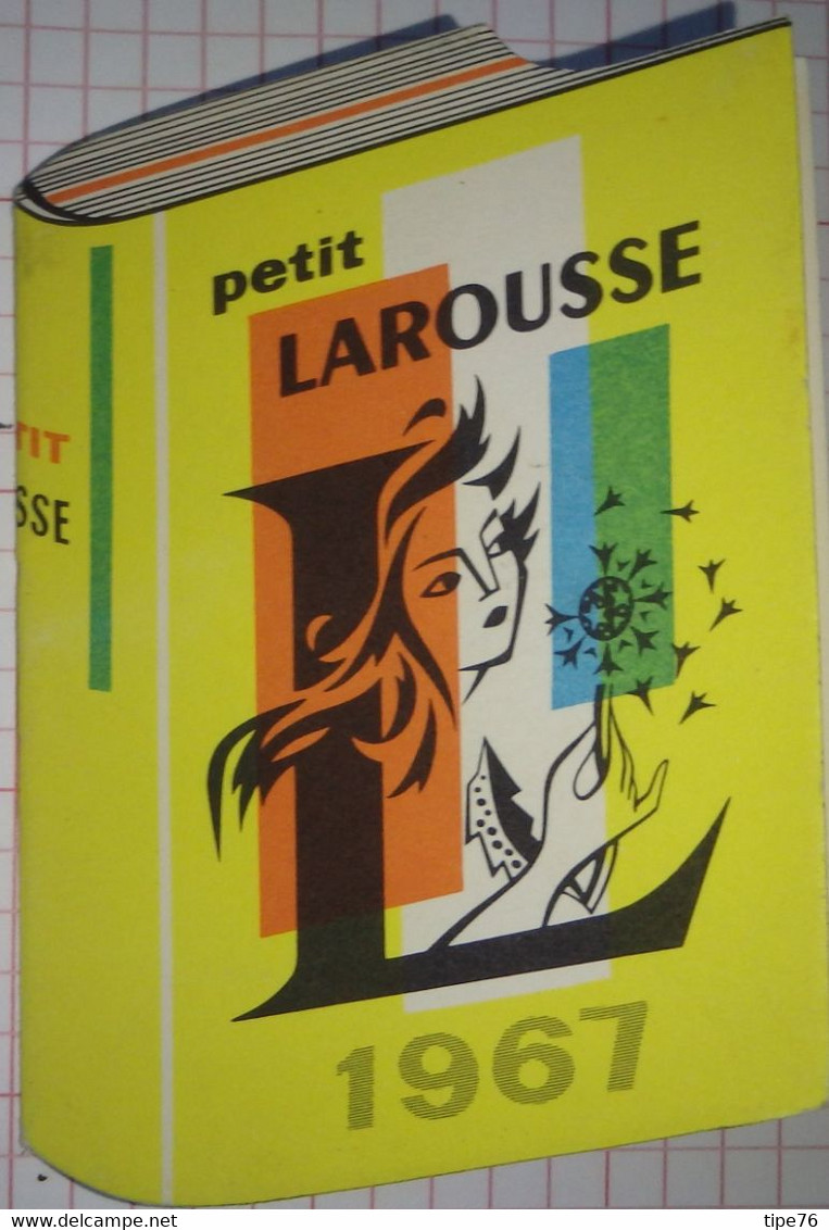 Petit Calendrier De Poche 1967  Petit Larousse Thouars Deux Sèvres Librairie Papeterie - Kleinformat : 1961-70