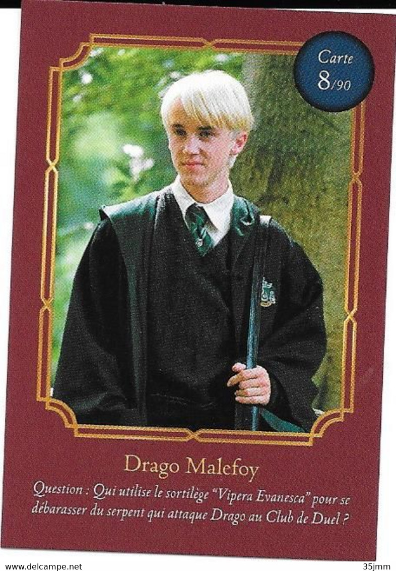 Carte Harry Potter Auchan N°8 Drago Malefoy - Harry Potter