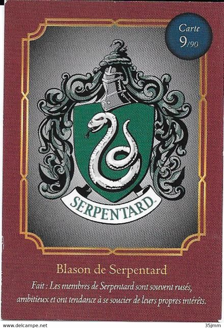 Carte Harry Potter Auchan N°9 Serpentard - Harry Potter