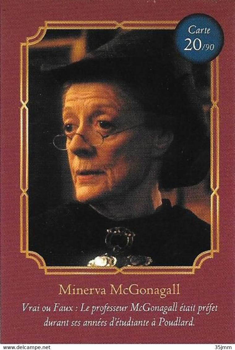 Carte Harry Potter Auchan N°20 Minerva McGonagall - Harry Potter