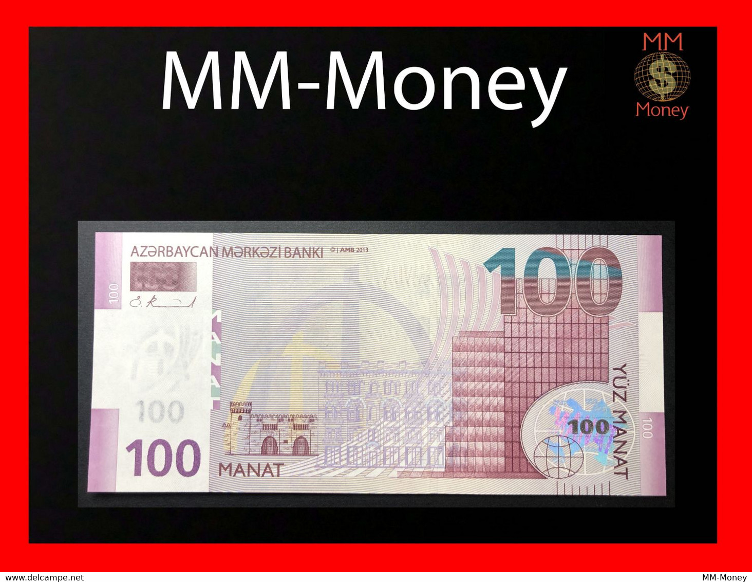 AZERBAIJAN 100 Manat  2013   P. 36  UNC - Azerbeidzjan