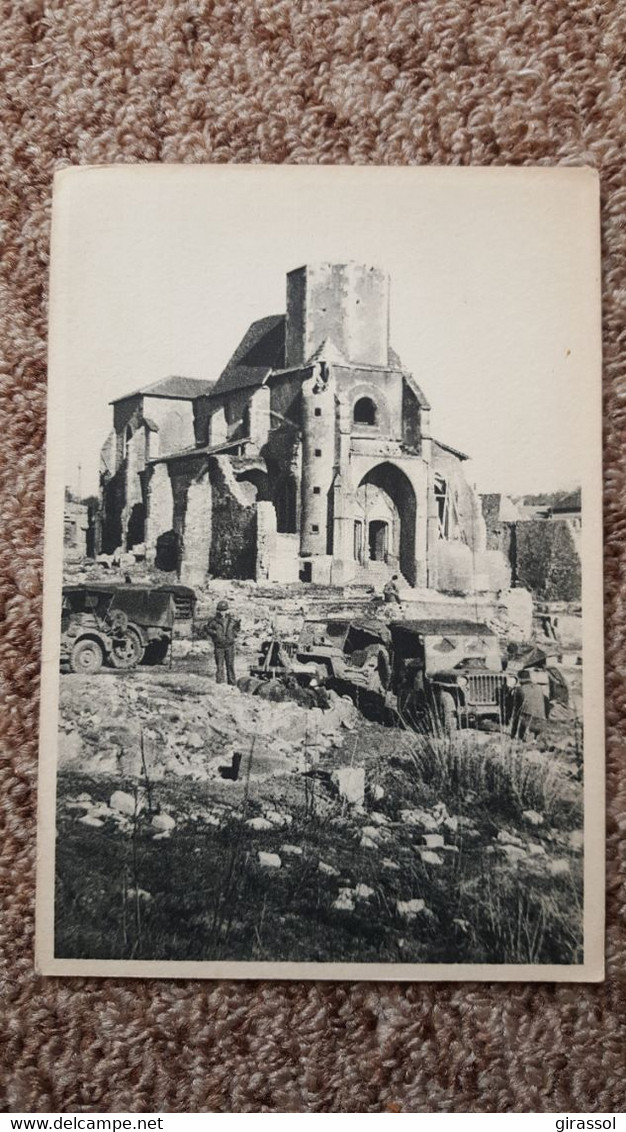 CPSM CHATEL MOSELLE VOSGES CENTRE VILLE ABIME  EGLISE TOUCHEE  DETRUITE 1940  GUERRE 39 45 ? - Chatel Sur Moselle