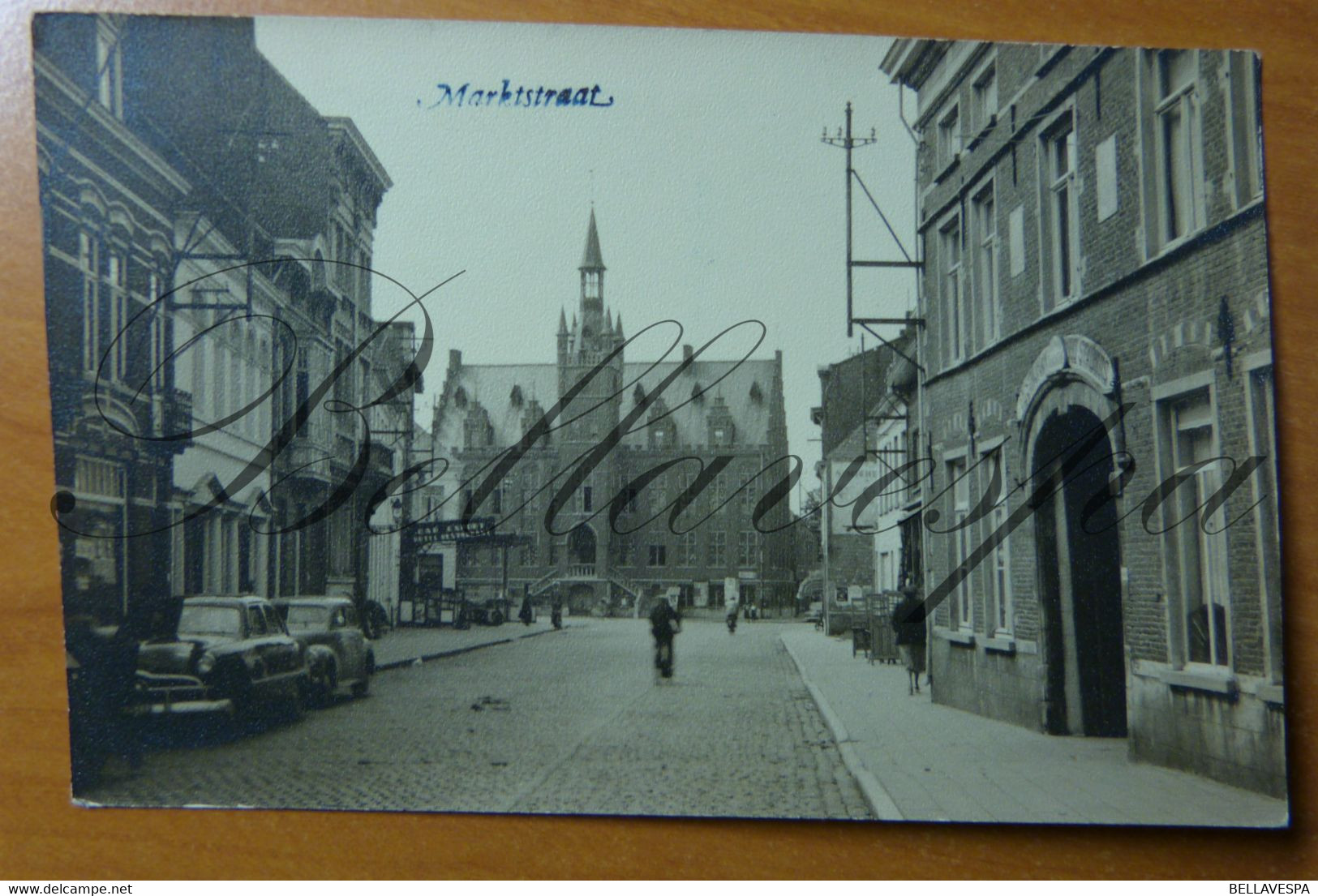 Maldegem Markstraat  Fotokaart RPPC Carte Photo- Uitgever Papierhandel Huyghe Bauwens - Maldegem