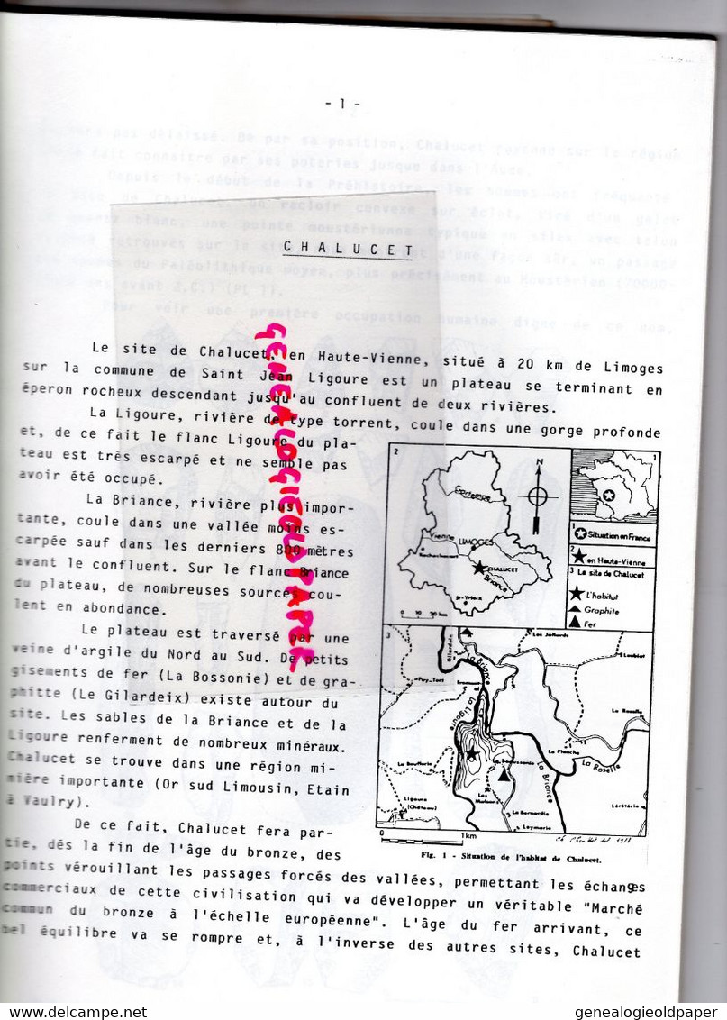 87- LES AMIS DE CHALUCET - CHALUSSET-  ST SAINT JEAN LIGOURE - LA BRIANCE- 1987- - Limousin