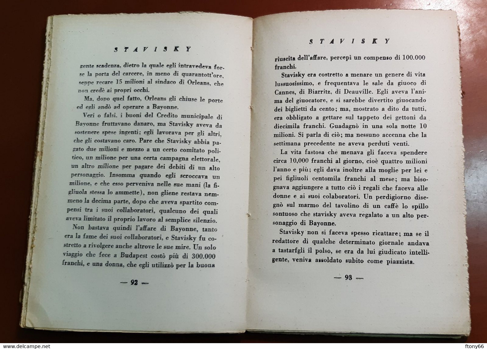 MA21 Francesco Palumbo "STAVINSKY" - Edizione Ultra, 1934 1^ Edizione - Old