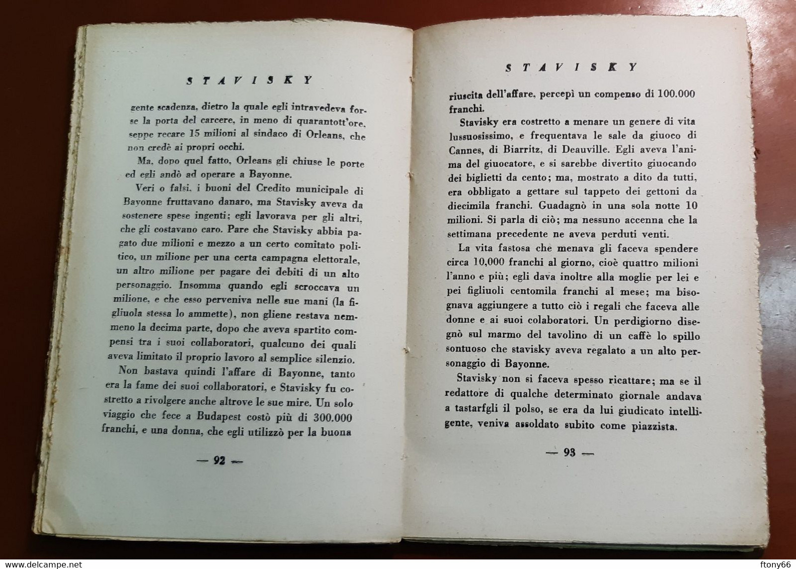 MA21 Francesco Palumbo "STAVINSKY" - Edizione Ultra, 1934 1^ Edizione - Antiguos