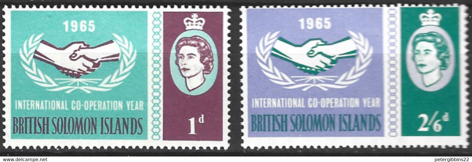 British Solomon Islands   1965  SG 129-30    I C Y    Unmounted Mint - British Solomon Islands (...-1978)