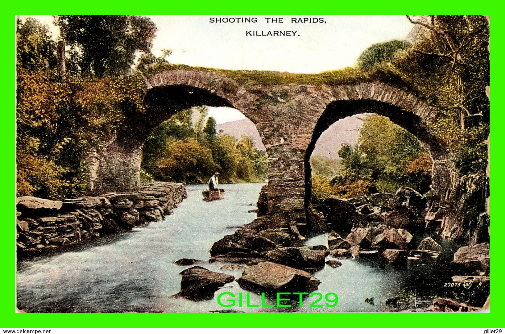 KILLARNEY, IRLANDE - SHOOTING THE RAPIDS - ANIMATED - ANIMATED IN 1936 -  VALENTINE'S VALESQUE - - Kerry