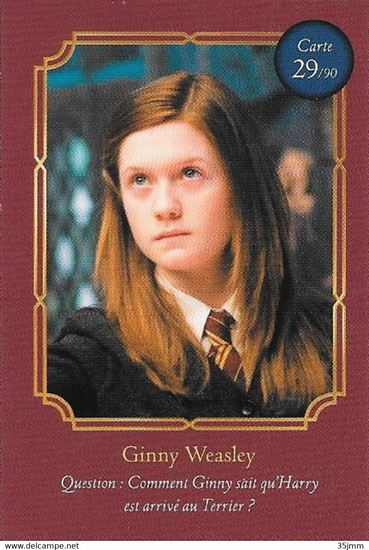 Carte Harry Potter Auchan N°29 Ginny Xeasley - Harry Potter