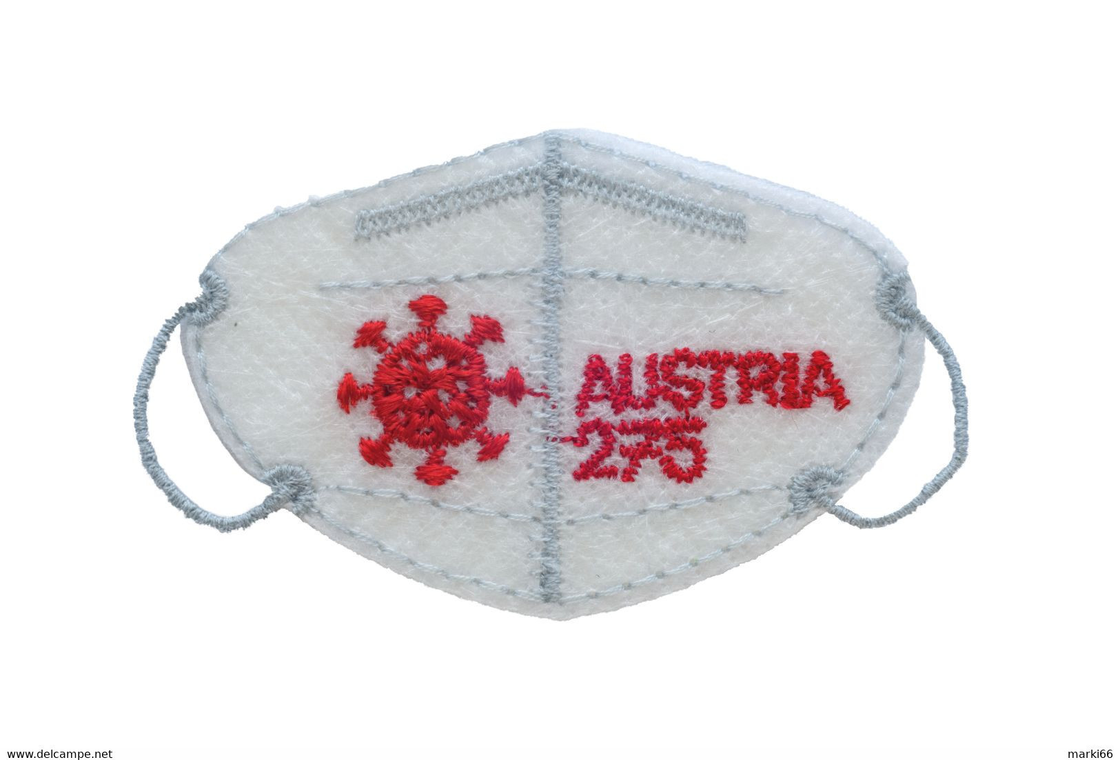 Austria - 2021 - Mini FFP2 Mask - Covid-19 - Mint Embroidered Stamp With Laser Die-cut - Unused Stamps