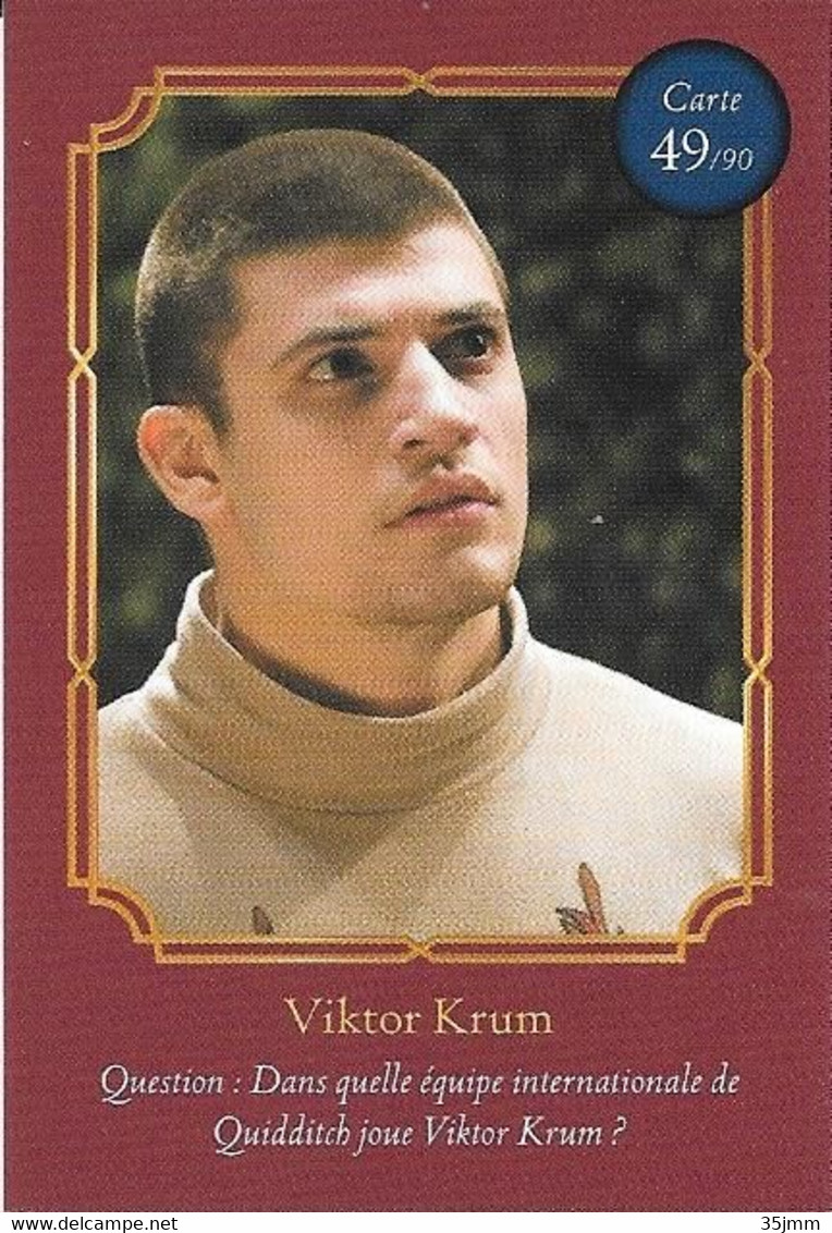 Carte Harry Potter Auchan N°49 Viktor Krum - Harry Potter