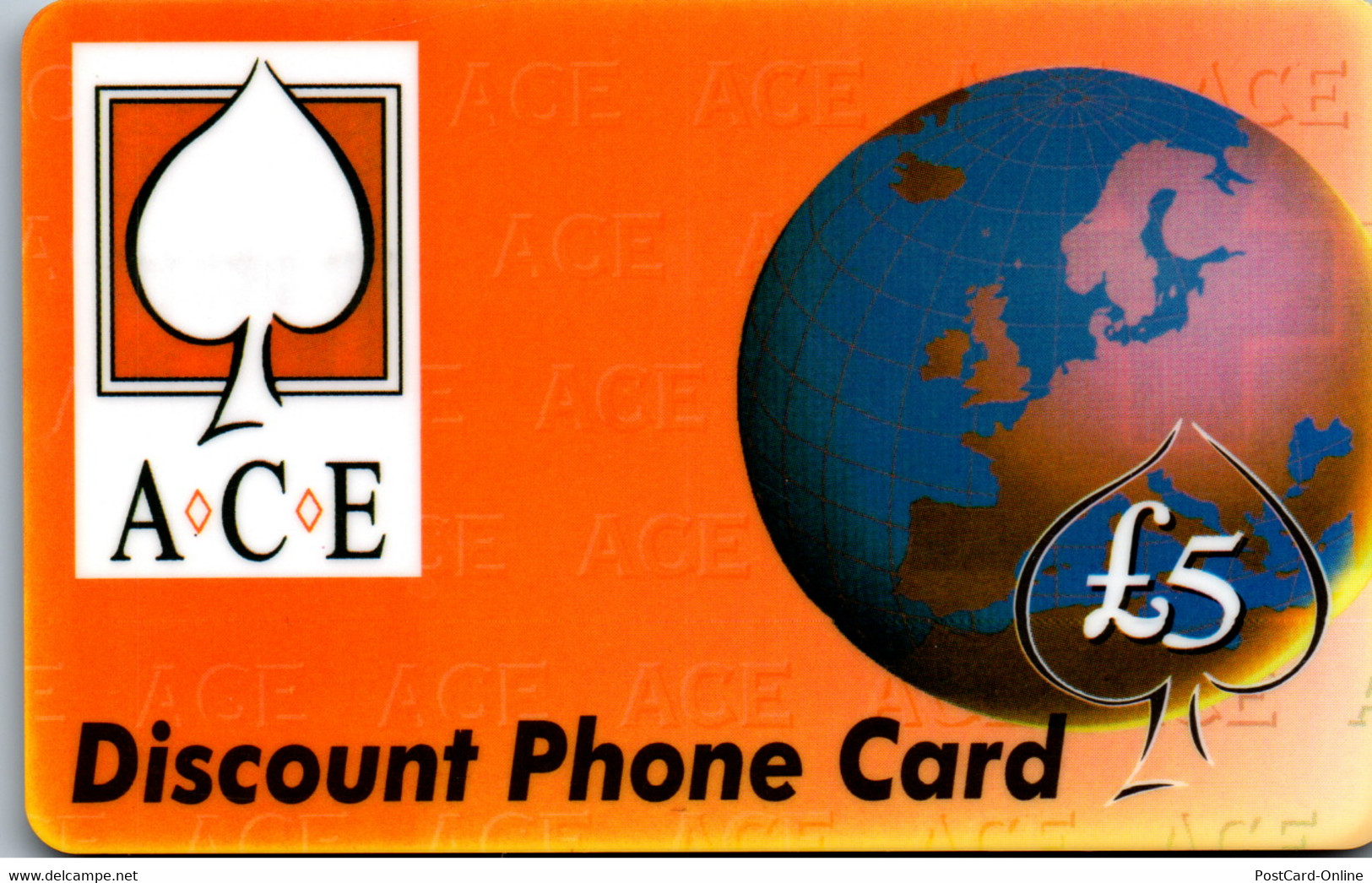 17685 - Großbritannien - Discount Phone Card , ACE - BT Kaarten Voor Hele Wereld (Vooraf Betaald)