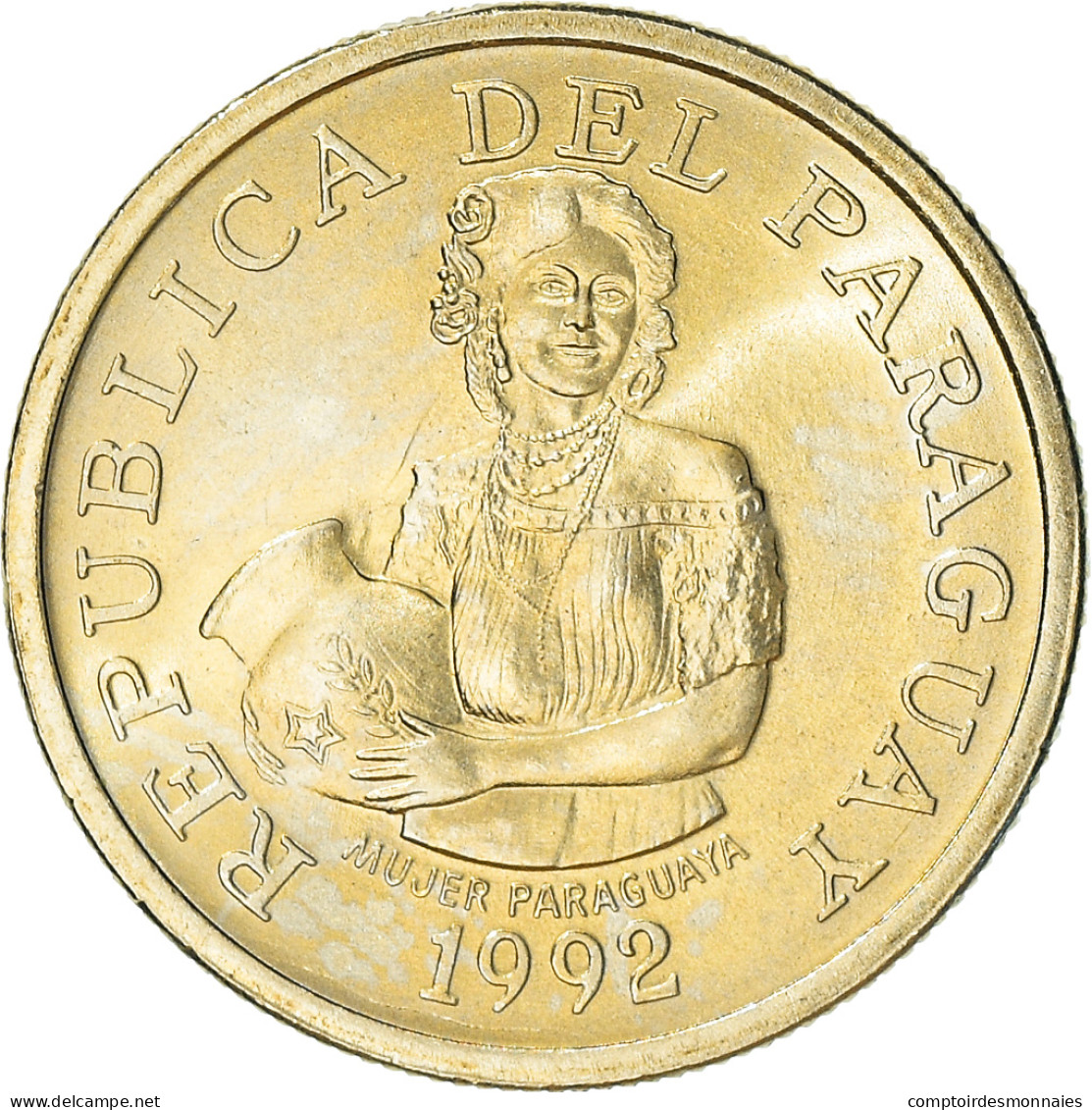 Monnaie, Paraguay, 5 Guaranies, 1992, SPL, Nickel-Bronze, KM:166a - Paraguay